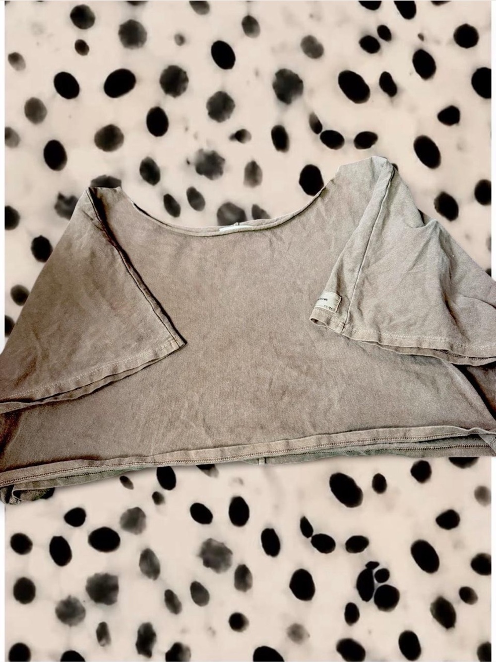 Joah Brown Green Crop Top